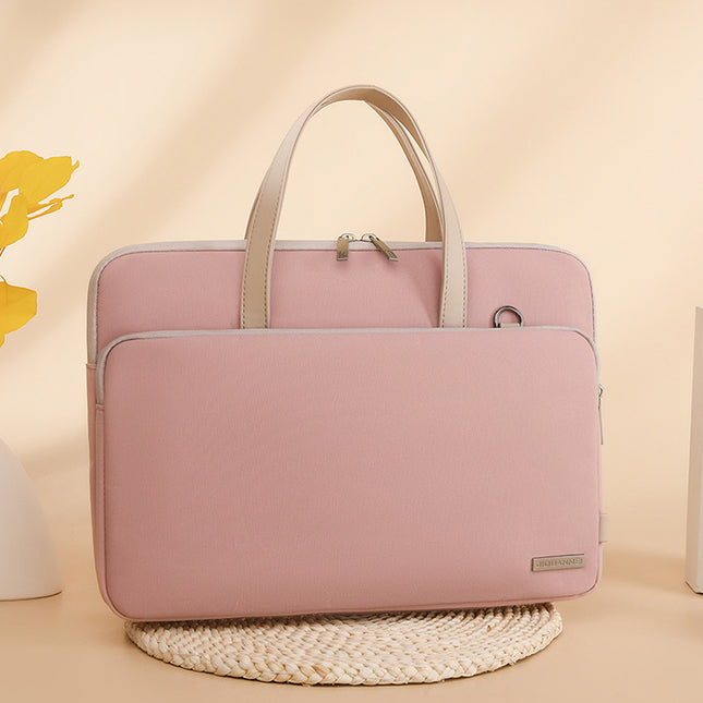 Pink Chic Padded Laptop Bag for 15.6-Inch Notebooks
