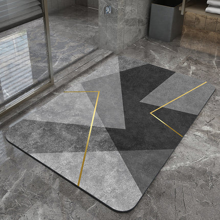 Golden and luxurious years Modern Absorbent Diatomaceous Earth Bath Mat - Quick Dry, Non-Slip, Soft Bathroom Floor Mat