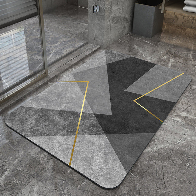 Golden and luxurious years Modern Absorbent Diatomaceous Earth Bath Mat