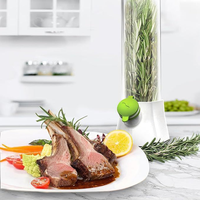 White Fresh Herb Keeper & Saver – product detail
