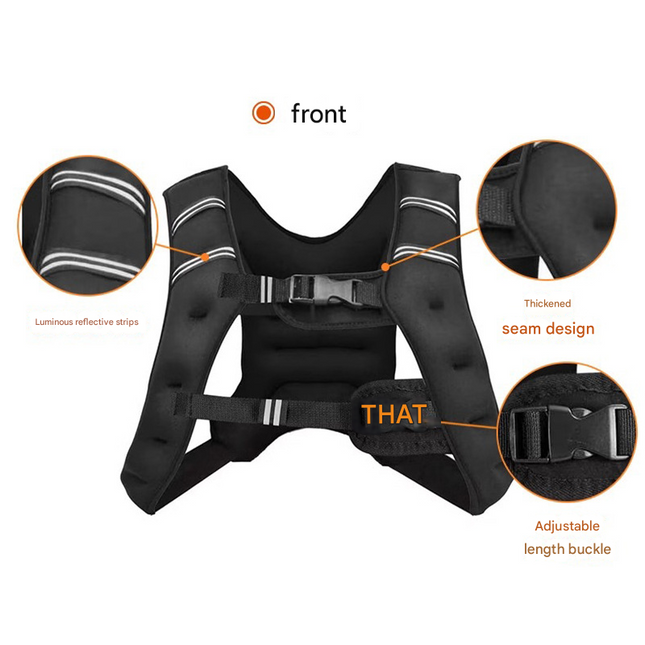 Black Gym Partner Weighted Vest – product detail