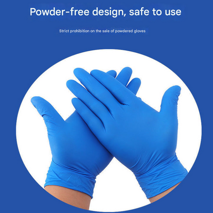 100 gloves White Premium Disposable Nitrile Gloves - Powder-Free & Extra Durable for Multi-Purpose Use(M)
