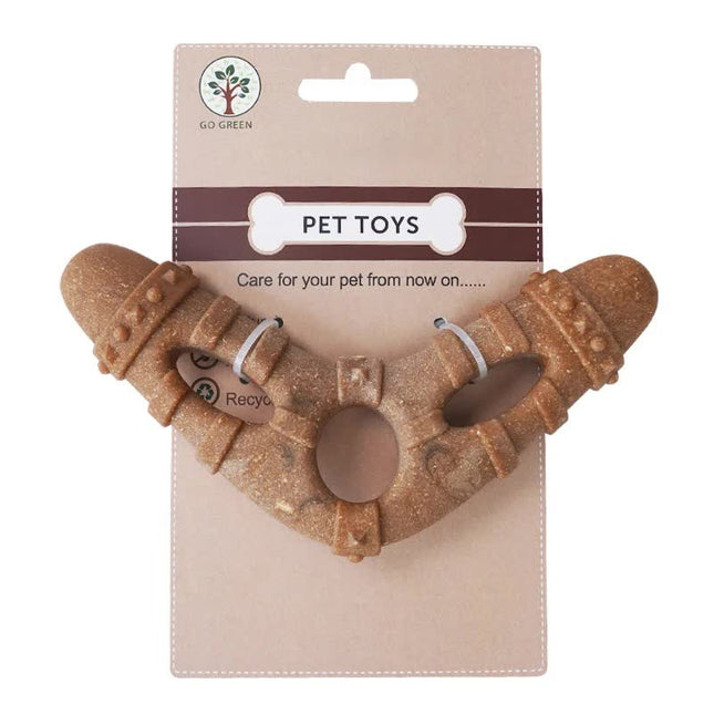 Dart-Shaped Durable Dog Chew Toy for Dental Health - Tough