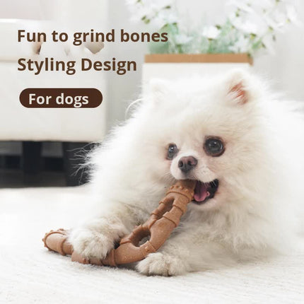 Dart-shaped Durable Dog Chew Toy for Dental Health - Tough, Non-Toxic Teething Bone for Small & Medium Dogs