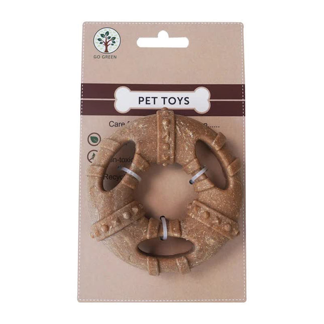 Wooden Ring Durable Dog Chew Toy for Dental Health - Tough