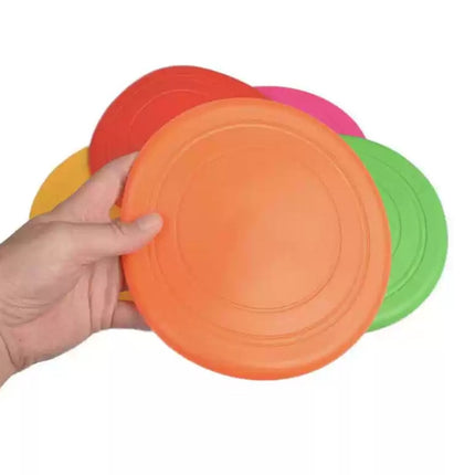 Seven-piece coloured set Soft Flying Disc Dog Toy - Durable & Gentle Rubber Frisbee for Interactive Fetch and Training