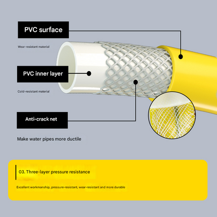 Yellow High-Pressure Car Wash Foam Gun & Hose Set (5m)