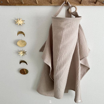 Ginger yellow Soft Muslin Cotton Nursing Cover - Breathable Breastfeeding Apron for Privacy