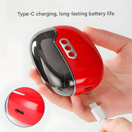 4-in-1 Electric Nail Care Device - Clipper, Grinder, Polisher & UV Sterilizer with Multiple Modes(red)