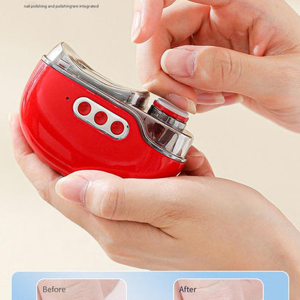 4-in-1 Electric Nail Care Device - Clipper, Grinder, Polisher & UV Sterilizer with Multiple Modes(black)