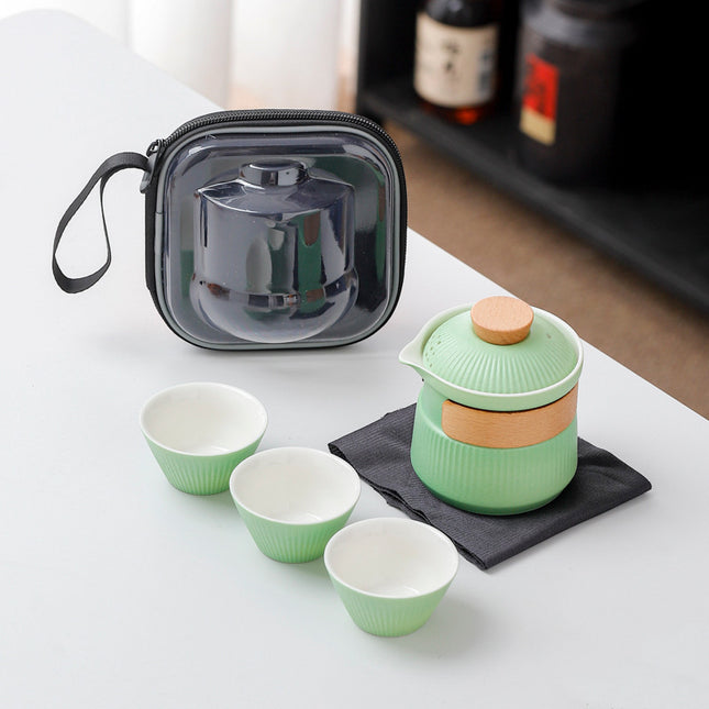 Portable Ceramic Travel Tea Set