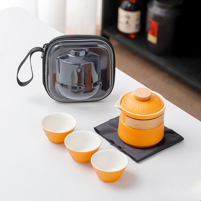 Portable Ceramic Travel Tea Set