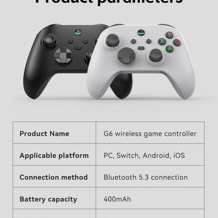 G6 Pro Wireless Gaming Controller - Hall Joysticks & Triggers, Multi-Platform, Six-Axis Gyro, Turbo & Macro(blue)