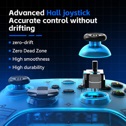 G6 Pro Wireless Gaming Controller - Hall Joysticks & Triggers, Multi-Platform, Six-Axis Gyro, Turbo & Macro(yellow)