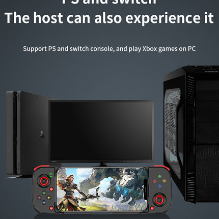 Portable Telescopic Mobile Game Controller - Bluetooth 5.0, iOS/Android/PC Compatible, 400mAh Battery(black)