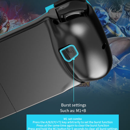 Portable Telescopic Mobile Game Controller - Bluetooth 5.0, iOS/Android/PC Compatible, 400mAh Battery(black)