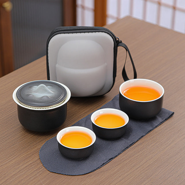 Portable Ceramic Tea Set for Travel