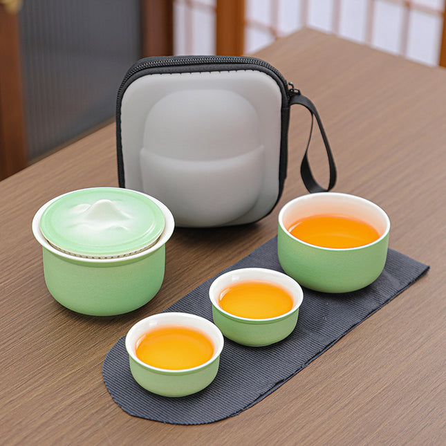 Portable Ceramic Tea Set for Travel