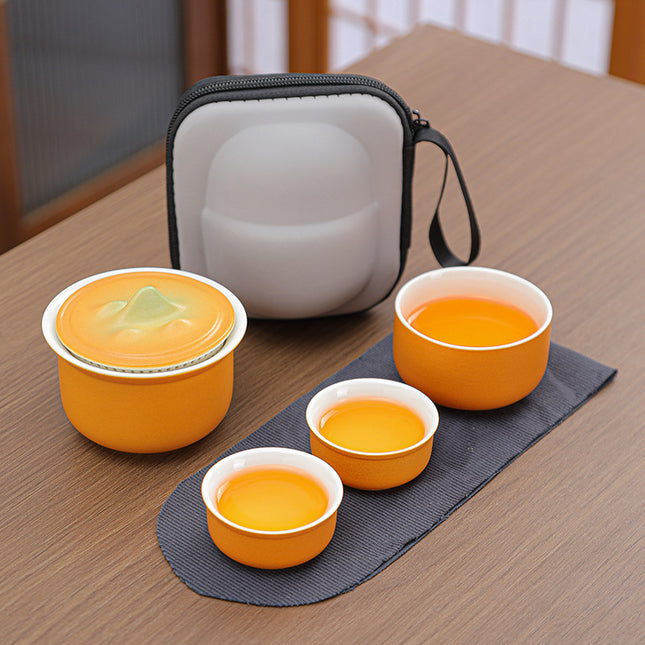 Portable Ceramic Tea Set for Travel
