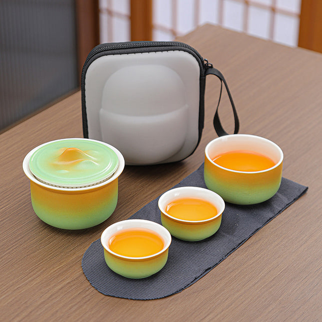 Portable Ceramic Tea Set for Travel
