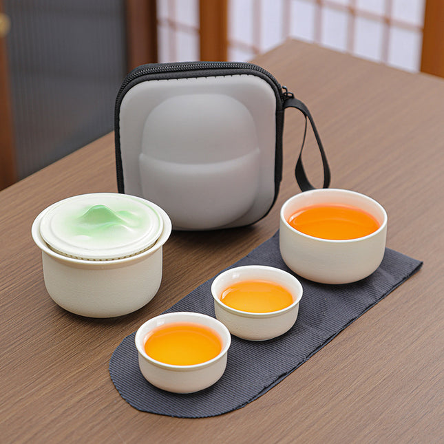 Portable Ceramic Tea Set for Travel