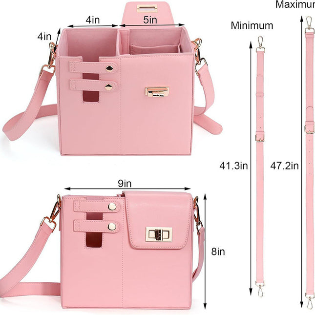 Chic PU Leather Crossbody Bag with Tumbler Holder – product detail
