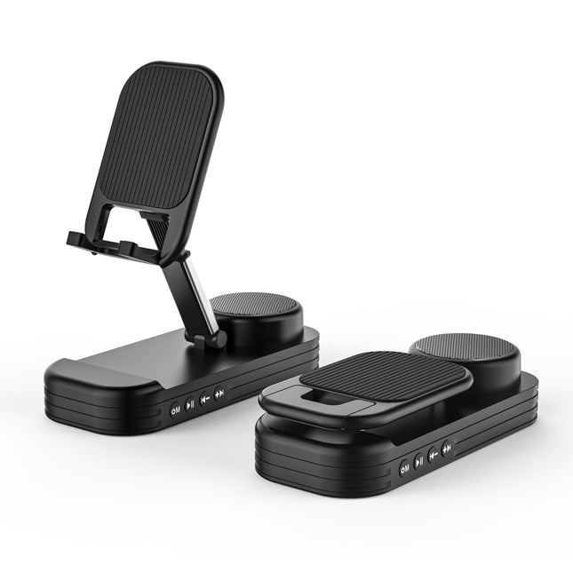 Foldable Desktop Phone Stand with Bluetooth 5.3 Speaker