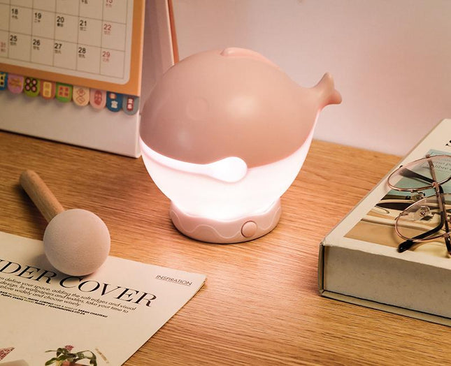 Portable rechargeable tapping control night light- 3-Level Dimmable Bedside Lamp(pink) V888-ELOSUNG35206