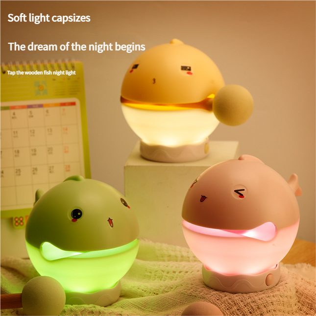 Portable rechargeable tapping control night light- 3-Level Dimmable Bedside Lamp(pink) – product detail