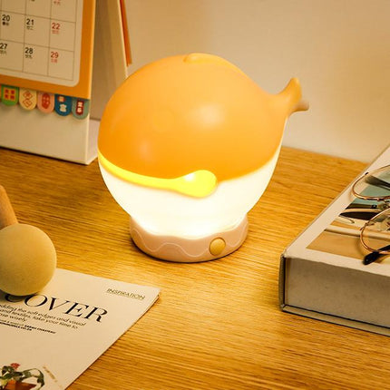 Portable rechargeable tapping control night light- 3-Level Dimmable Bedside Lamp(apricot)