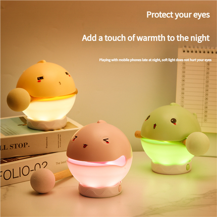 Portable rechargeable tapping control night light- 3-Level Dimmable Bedside Lamp(apricot)