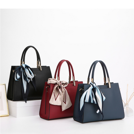 Fashionable Synthetic Leather Crossbody Bag with Detachable Scarf – design and finish