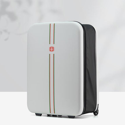 Compact Expandable Foldable Luggage - Reinforced Alloy Handle & Silent Wheels(white)