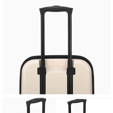 Compact Expandable Foldable Luggage - Reinforced Alloy Handle & Silent Wheels(white)