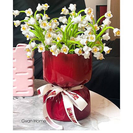 Artisan Handcrafted Ceramic Vase - Minimalist Home Decor with Stable Base(Paintings)