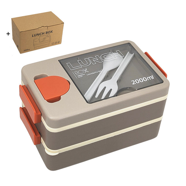 2L Double-Layer Bento Lunch Box
