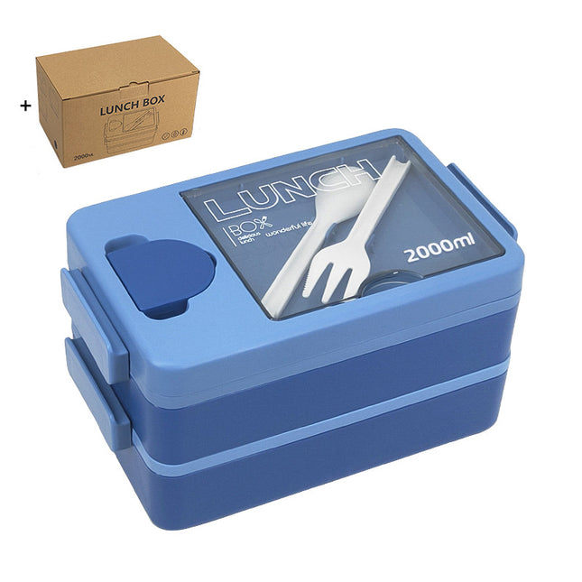 2L Double-Layer Bento Lunch Box