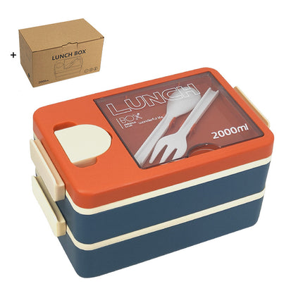 2L Double-Layer Bento Lunch Box