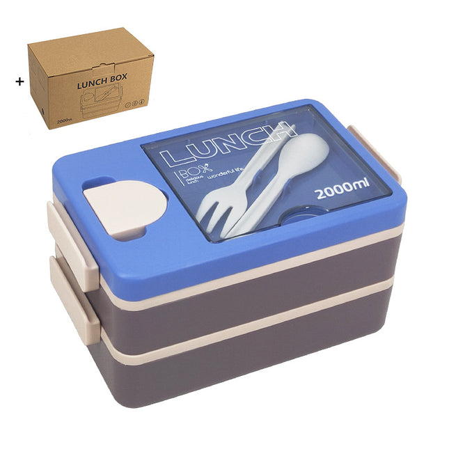 2L Double-Layer Bento Lunch Box