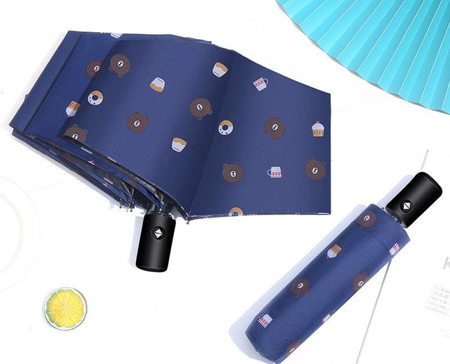 Auto Open/Close 8-Rib Sun & Rain Umbrella