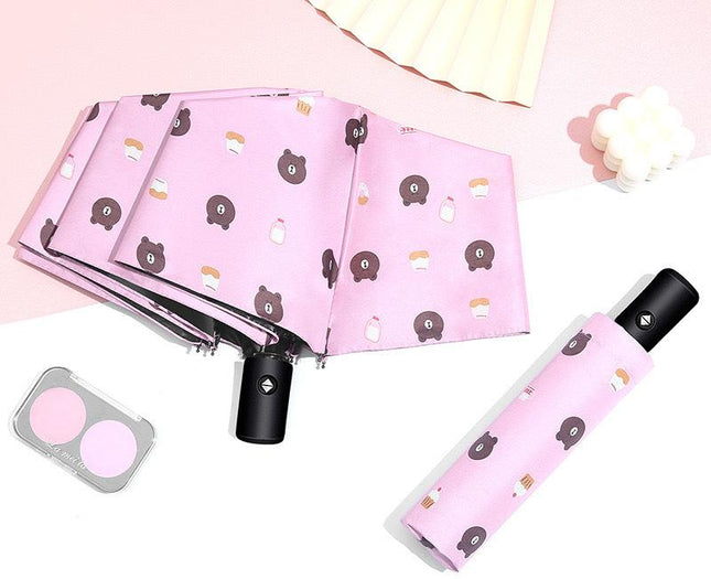 Auto Open/Close 8-Rib Sun & Rain Umbrella