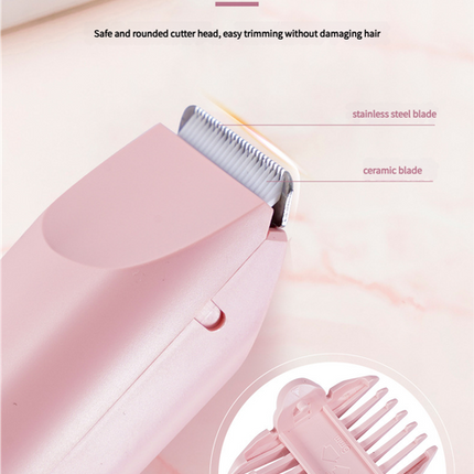 Dual-Head Electric Hair Trimmer - IPX7 Waterproof Body Groomer with Type-C Charging(purple)