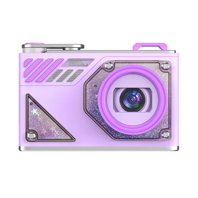 Glitter Sand Design 64MP HD Digital Camera with LED Fill Light & Auto Focus(purple) V888-ELOSUNG35333