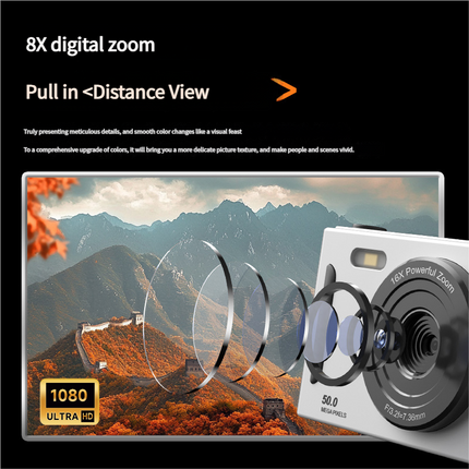 50MP HD Digital Camera with 8X Zoom & Dual Lens System(green) – product detail