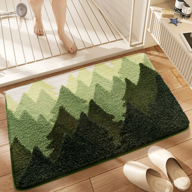 Premium Bath Mat with 8X Water Absorption & Non-Slip Base(forest) V888-ELOSUNG35350