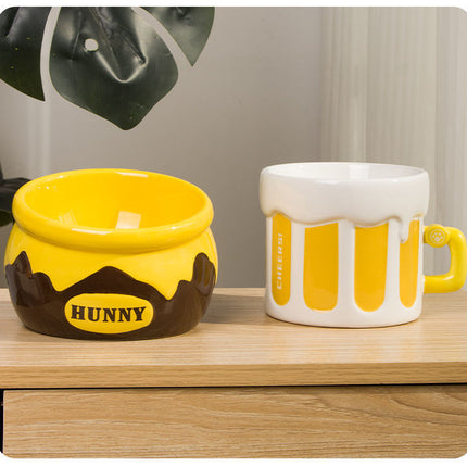 Premium Elevated Pet Bowl with Ergonomic 15°  Tilt & Large Capacity(Beer Bowl)