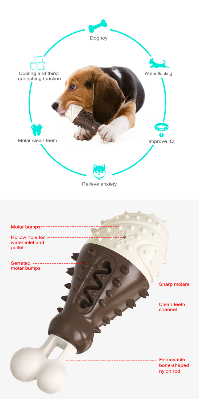 Multifunctional Dog Toy with Cooling Dental Care & Floating Features(Red and Blue) – product detail