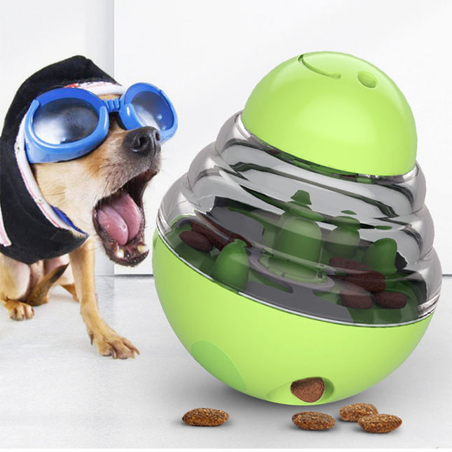 Interactive Dog Puzzle Feeder with Adjustable Food Dispensing Holes(Green) V888-ELOSUNG35365