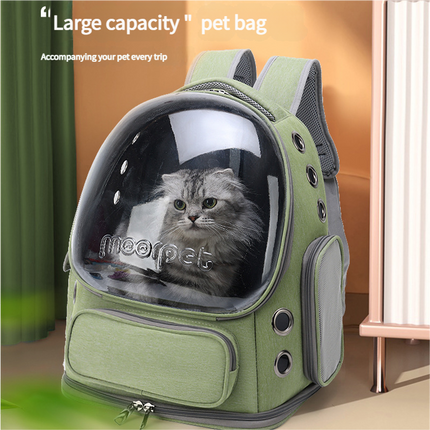 Spacious Pet Carrier with Ventilation System & Water-Resistant Design(green)