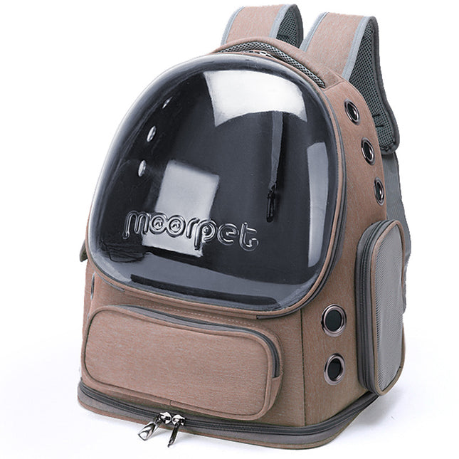 Spacious Pet Carrier with Ventilation System & Water-Resistant Design(khaki) V888-ELOSUNG35369
